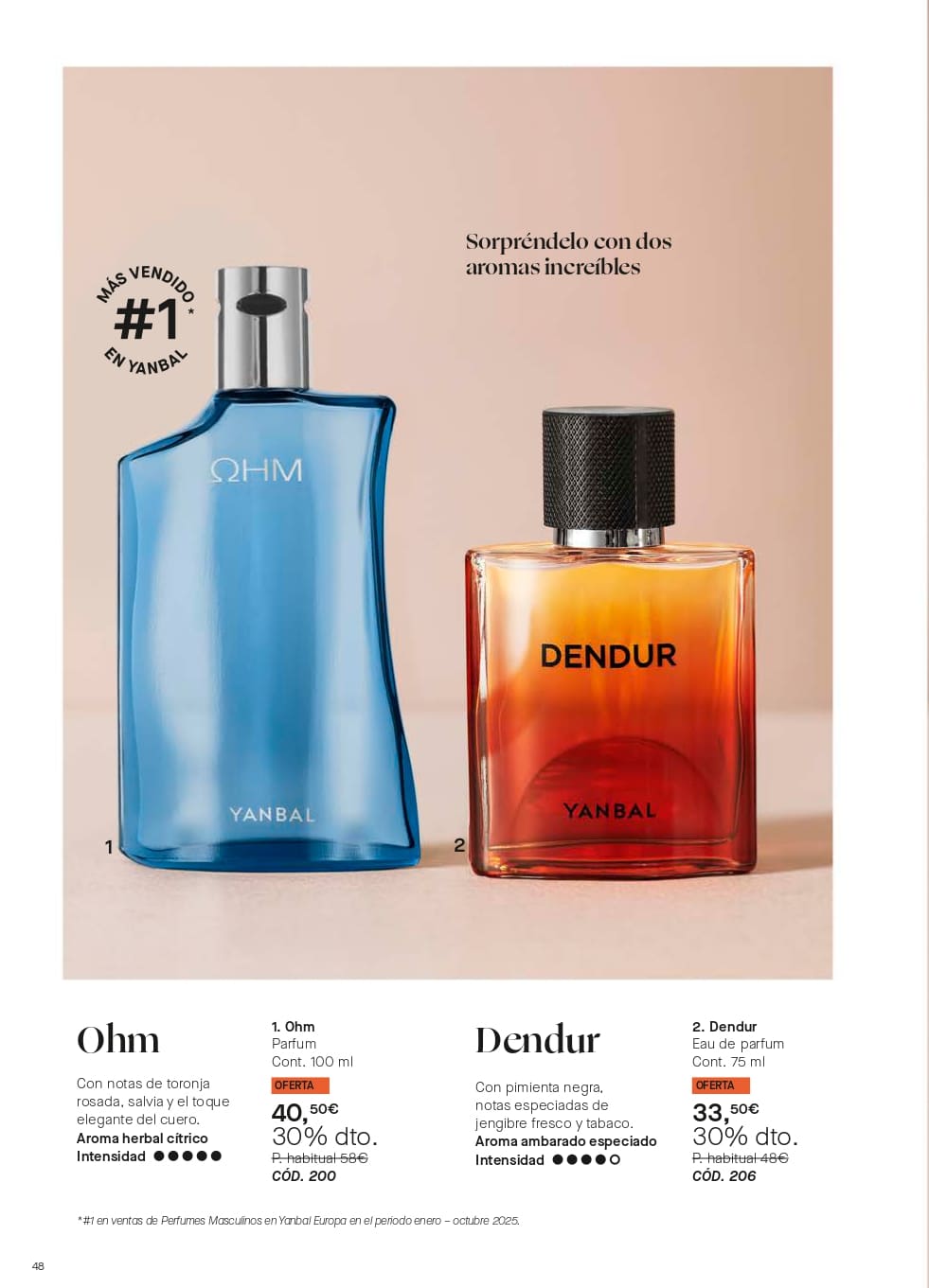 perfumes exclusivos de hombre ohm y dendur