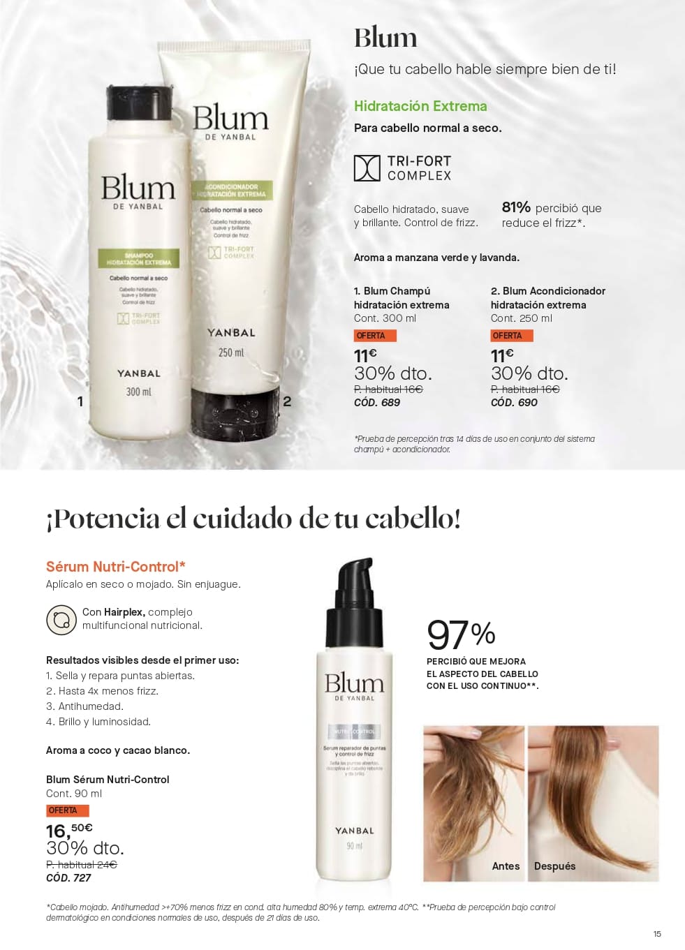 yanbal valencia cudado de cabello blum