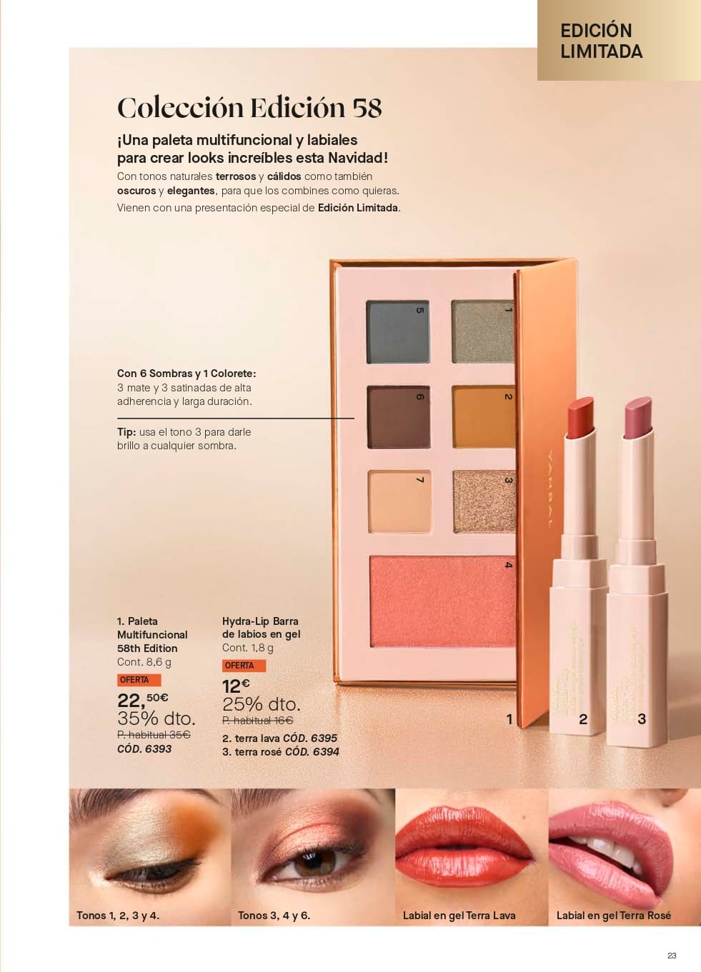 barra de labios colores intenso