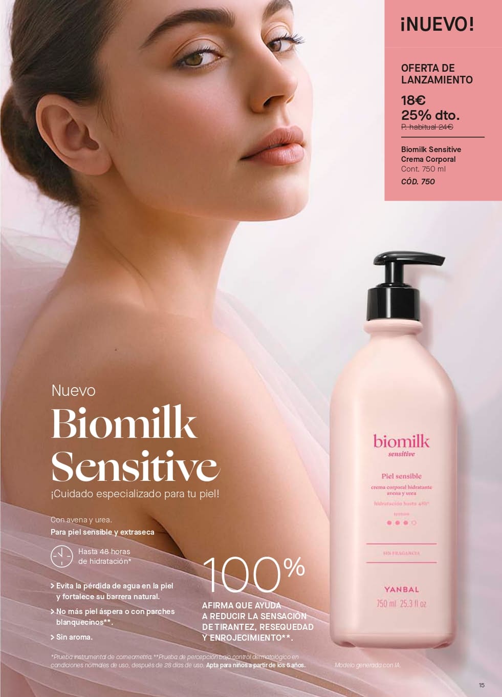catalogo yanbal crema corporal biomil sensitive