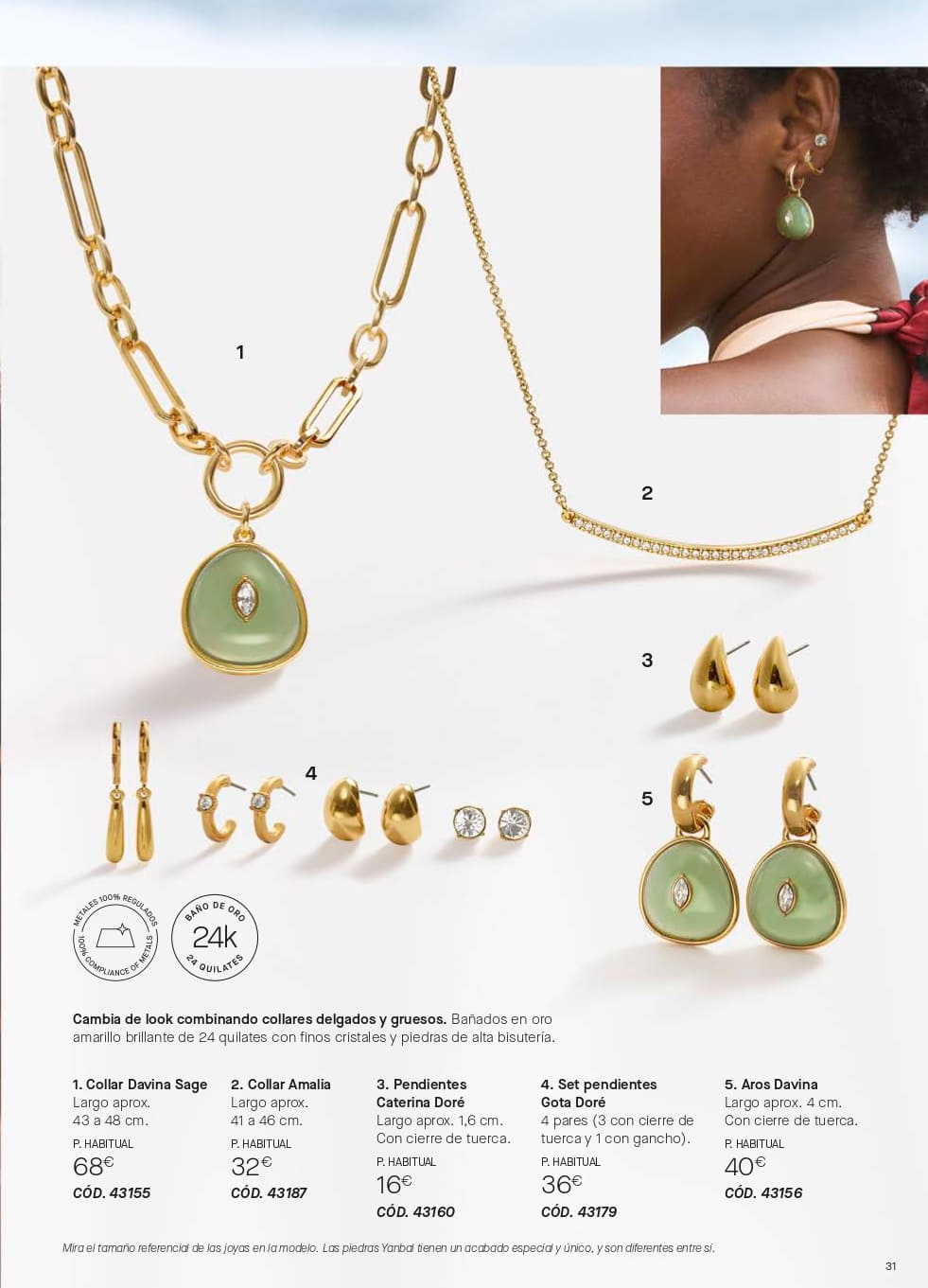 collares collares delgados y gruesos