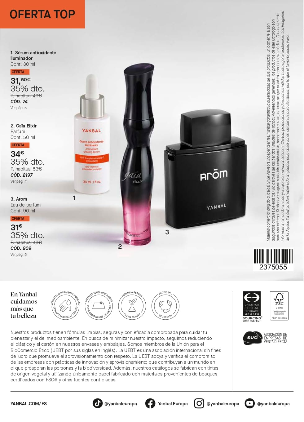 oferta top oferta top yanbal para ella y el