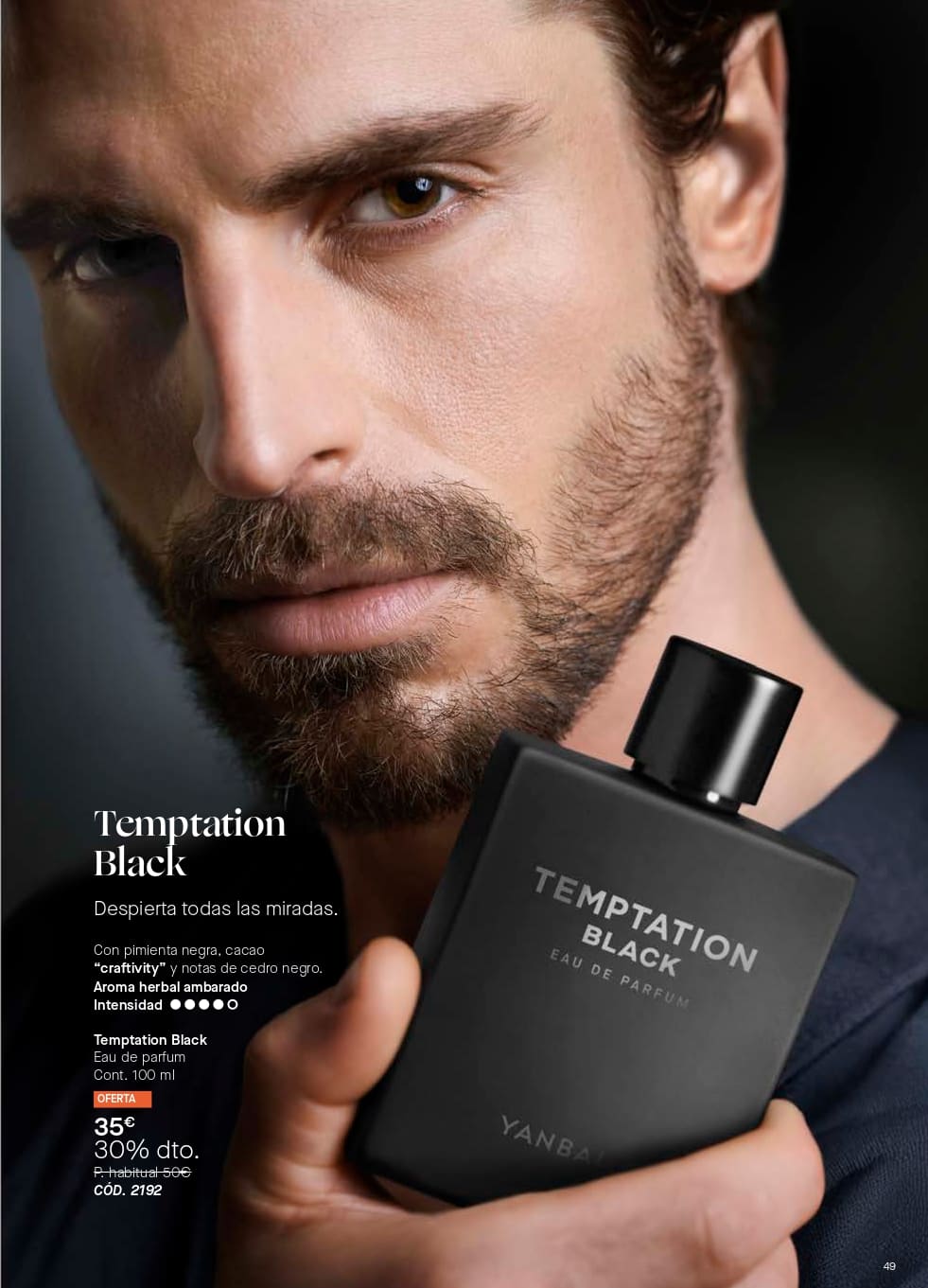catalogo yanbal temptation back perfume de hombre
